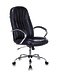 Кресло Бюрократ T-898SL/BLACK (Office chair T-898SL black eco.leather cross metal хром)