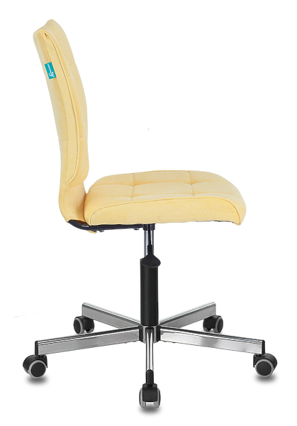Кресло Бюрократ CH-330M/VELV74 (Office chair CH-330M yellow Velvet 74 cross metal хром) артикул 263256Si-1 фото 4