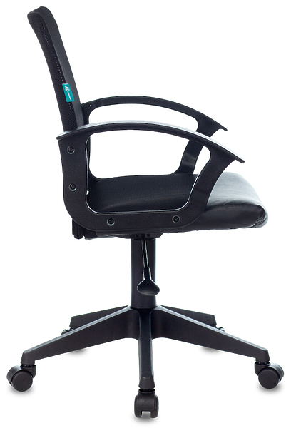 Кресло Бюрократ CH-590/BLACK (Office chair CH-590 black seatblack eco.leather/gauze cross plastic) артикул 263334Si-1 фото 4