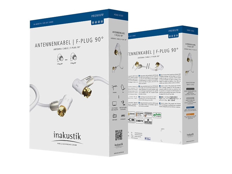 Антенный кабель In-Akustik Premium HDTV Antenna 100 dB F-Plug 90 3.0m #00426403 артикул 165755Si-1 фото 3
