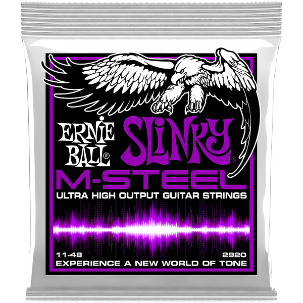 Струны для электрогитары Ernie Ball 2920 M-STEEL Power Slinky артикул 291370Si-1