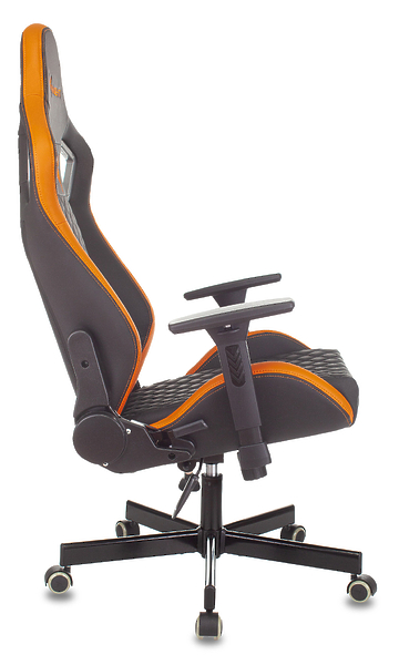 Кресло Knight OUTRIDER BO (Game chair Knight Outrider black/orange rombus eco.leather headrest cross metal) артикул 263358Si-1 фото 17