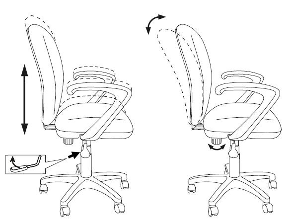 Кресло Бюрократ KD-W10AXSN/26-25 (Children chair KD-W10AXSN grey 26-25 cross plastic plastik белый) артикул 263306Si-1 фото 6