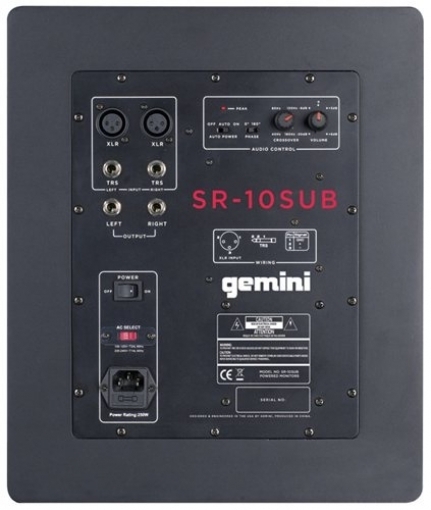 Сабвуфер Gemini SR-10SUB артикул 124161Si-1 фото 4
