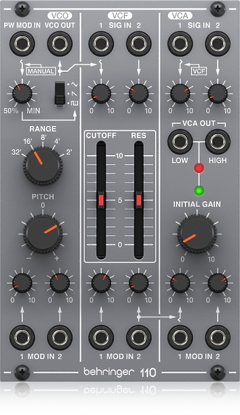 Аналоговый модуль Behringer 110 VCO/VCF/VCA артикул 273141Si-1