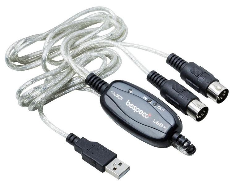 Кабель MIDI Bespeco BMUSB100 2 m артикул 257108Si-1
