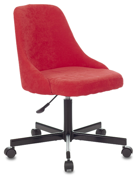 Кресло Бюрократ CH-340M/VELV88 (Office chair CH-340M red Velvet 88 cross metal) артикул 263406Si-1