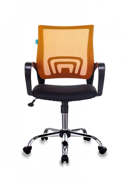 Кресло Бюрократ CH-695N/SL/OR/BLACK (Office chair CH-695NSL orange TW-38-3 seatblack TW-11 cross metal хром) артикул 263424Si-1 фото 3