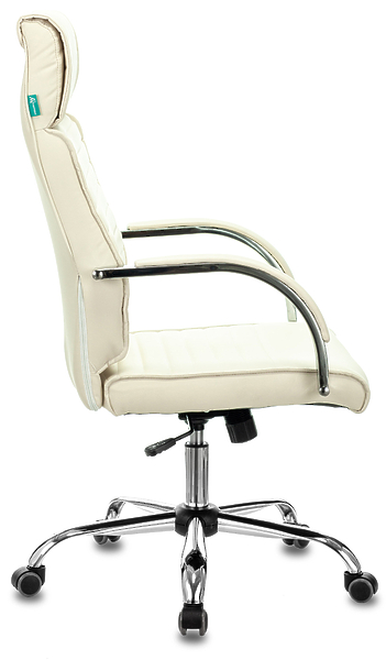 Кресло Бюрократ T-8010N/SL/IVORY (Office chair T-8010N ivory OR-10 eco.leather cross metal хром) артикул 263460Si-1 фото 4