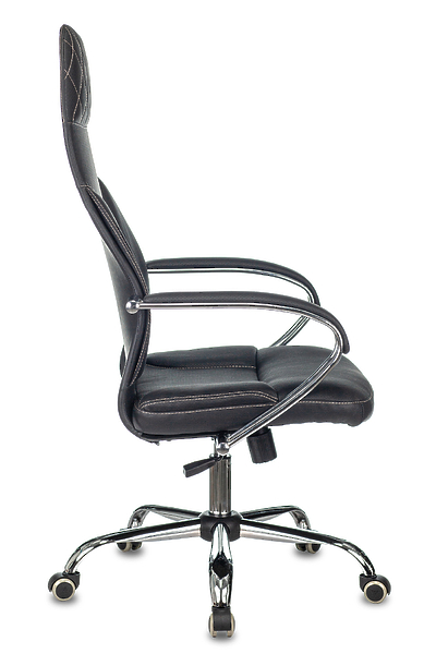Кресло Бюрократ CH-608SL/ECO/BLACK (Office chair CH-608SL/ECO black eco.leather cross metal хром) артикул 263287Si-1 фото 5