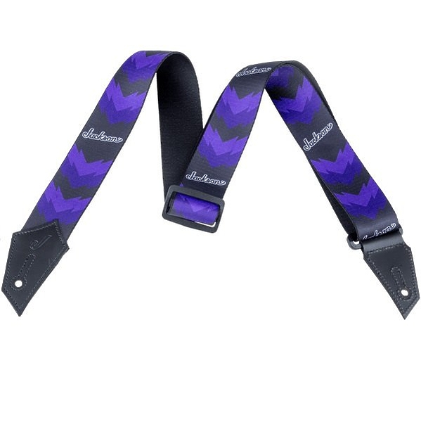 Ремень для гитары Jackson STRAP JACKSON DBL V BLK/PUR артикул 277378Si-1