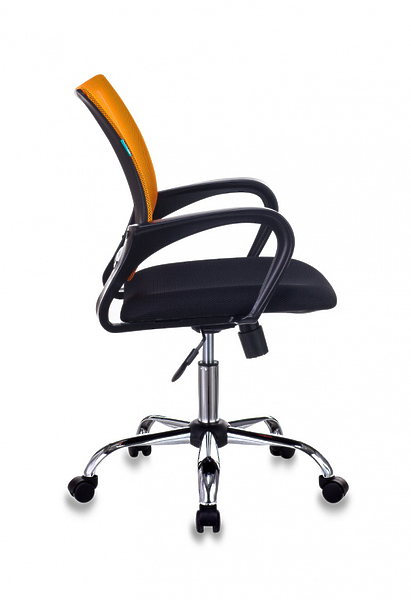 Кресло Бюрократ CH-695N/SL/OR/BLACK (Office chair CH-695NSL orange TW-38-3 seatblack TW-11 cross metal хром) артикул 263424Si-1 фото 4