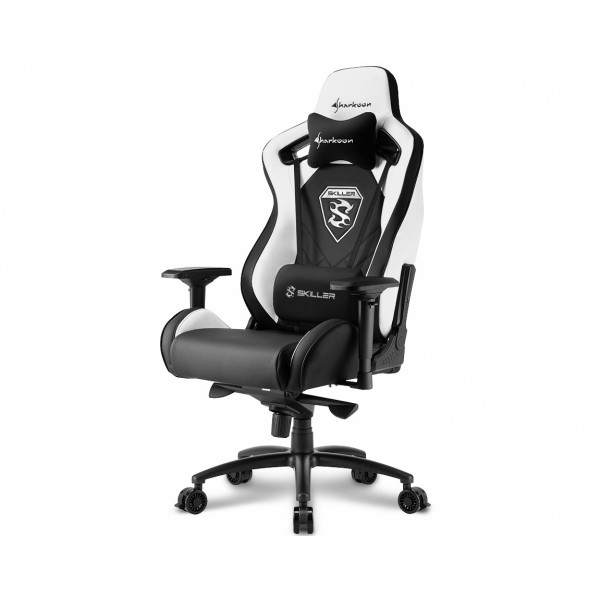 Кресло игровое Sharkoon SKILLER SGS4 BK/WH артикул 269932Si-1
