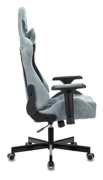 Кресло Zombie VIKING 7 KNIGHT BL (Game chair VIKING 7 KNIGHT Fabric blue textile/eco.leather headrest cross metal) артикул 263416Si-1 фото 16
