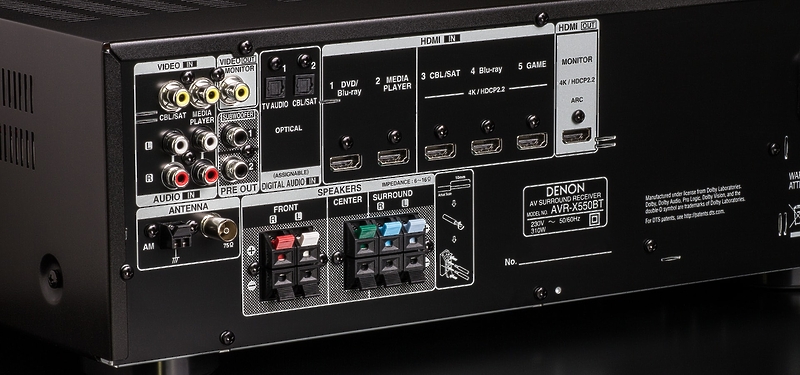 AV ресивер Denon AVR-X550BT артикул 177444Si-1 фото 5