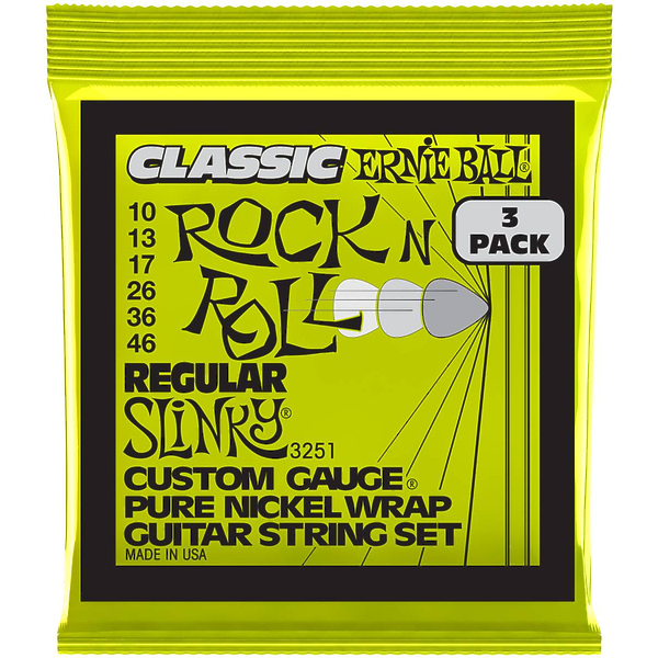 Струны для электрогитары Ernie Ball 3251 Regular Slinky Classic RnR Pure артикул 291395Si-1