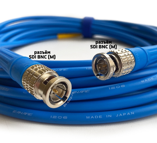 Кабель мобильный/сценический GS-PRO 12G SDI BNC-BNC (blue) 7 метров артикул 313865Si-1
