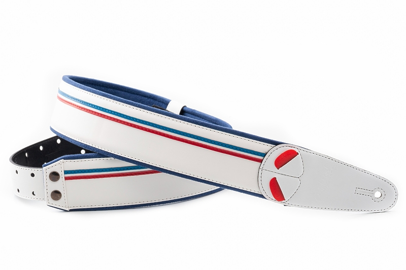 Ремень для гитары RightOn Straps Mojo Race White артикул 331621Si-1
