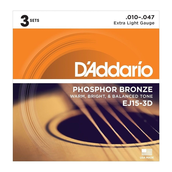 Струны для акустической гитары D'Addario EJ15-3D (3 компл.) артикул 308083Si-1