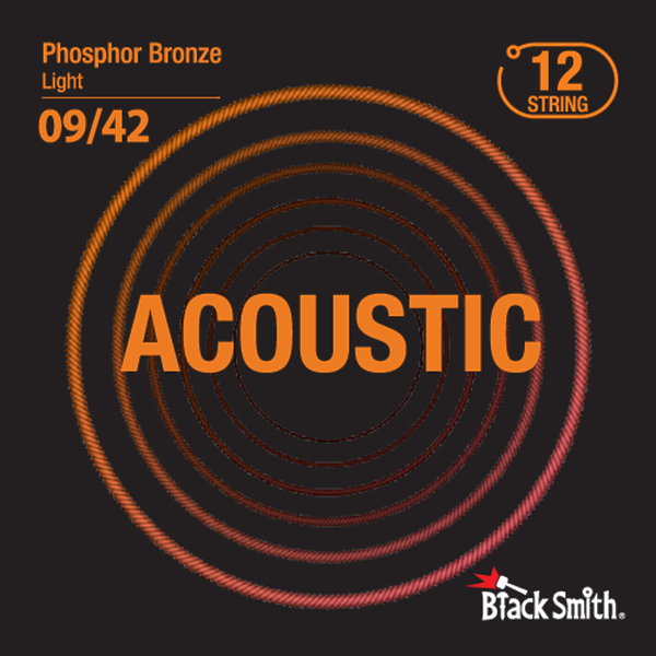 Струны для 12 струнной акустической гитары BlackSmith Phosphor Bronze Light 9/42 артикул 307682Si-1