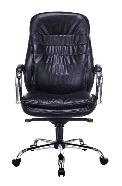 Кресло Бюрократ T-9950/BLACK-PU (Office chair T-9950 black eco.leather cross metal хром) артикул 263425Si-1 фото 3