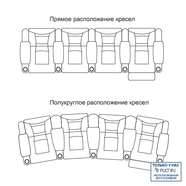 Кресло для домашнего кинотеатра Home Cinema Hall Classic Корпус кресла ALCANTARA/155 артикул 102208FV-1 фото 3