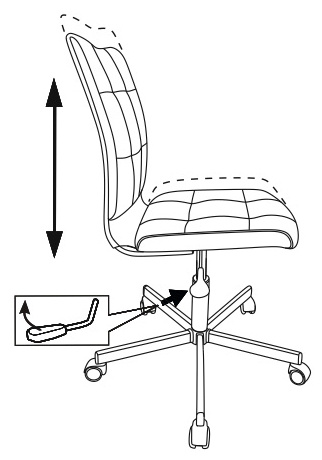 Кресло Бюрократ CH-330M/LPINK (Office chair CH-330M l.pink Diamond 357 eco.leather cross metal) артикул 263292Si-1 фото 6