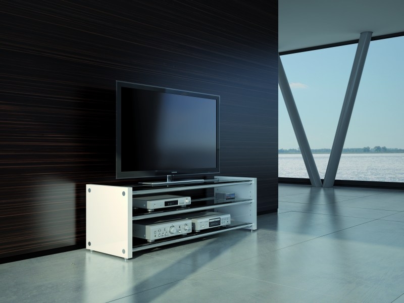 Подставка под ТВ и HI-FI Schroers Kadmos 3 glass артикул 111290Si-1 фото 3
