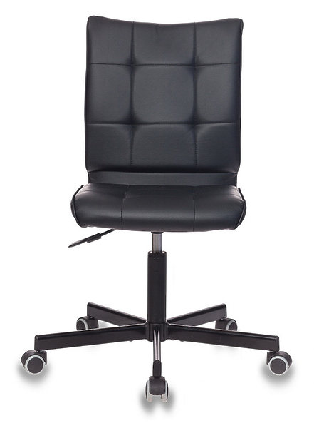 Кресло Бюрократ CH-330M/BLACK (Office chair CH-330M black Leather Black eco.leather cross metal черный) артикул 263187Si-1 фото 3