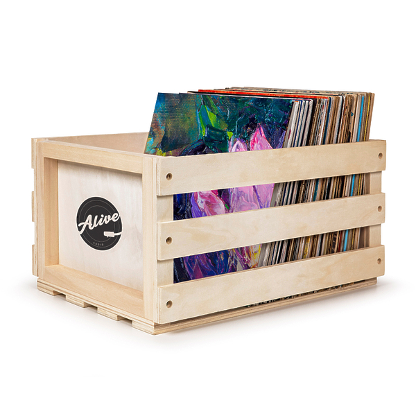 Ящик для 80 пластинок Alive Audio Nature Wood артикул 236654Si-1