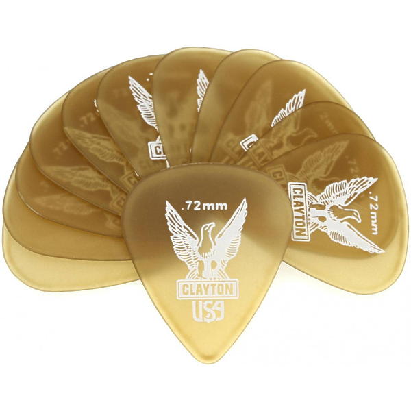 Медиаторы CLAYTON US72 - 0.72 mm ULTEM gold стандартные 48 шт артикул 290767Si-1