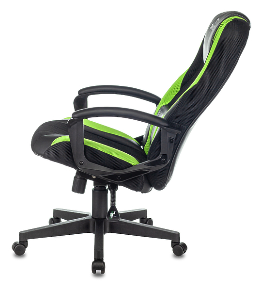 Кресло Zombie 9 GREEN (Game chair 9 black/l.green textile/eco.leather cross plastic) артикул 263245Si-1 фото 7