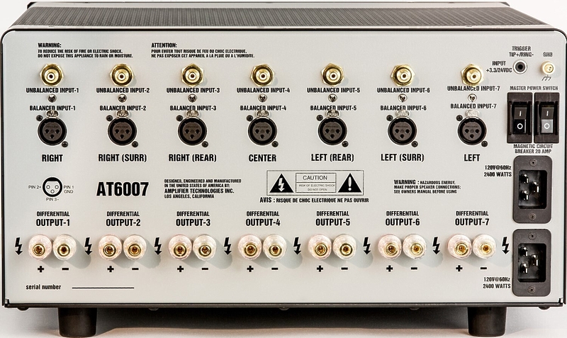 Усилитель мощности многоканальный ATI AT 6007 артикул 104925Si-1 фото 3