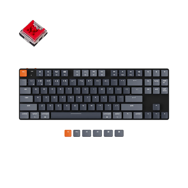 Беспроводная механическая ультратонкая клавиатура Keychron K1SE RGB Red Switch артикул 275428Si-1