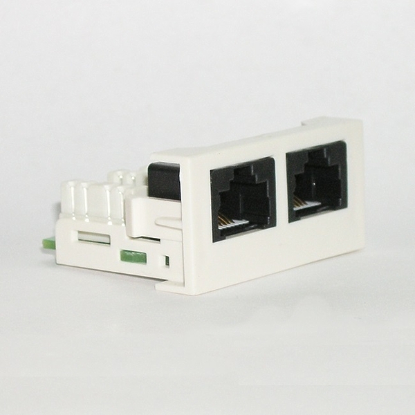 Розетка 2xRJ-45 Dr.HD SOC 2xRJ45 артикул 175803Si-1