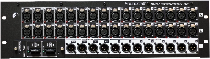 Микшер Soundcraft MSB-32 Cat5 Mini Stagebox 32 (3U) артикул 126930Si-1