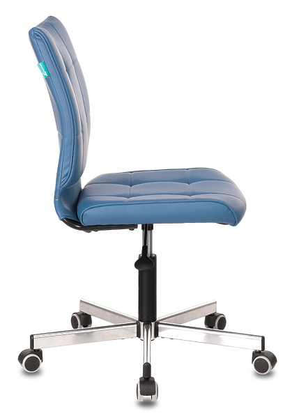 Кресло Бюрократ CH-330M/OR-03 (Office chair CH-330M blue Orion-03 eco.leather cross metal хром) артикул 263423Si-1 фото 4