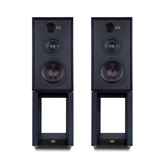 Полочная акустика со стойками Wharfedale 85th Anniversary Linton Black Oak артикул 265119Si-1