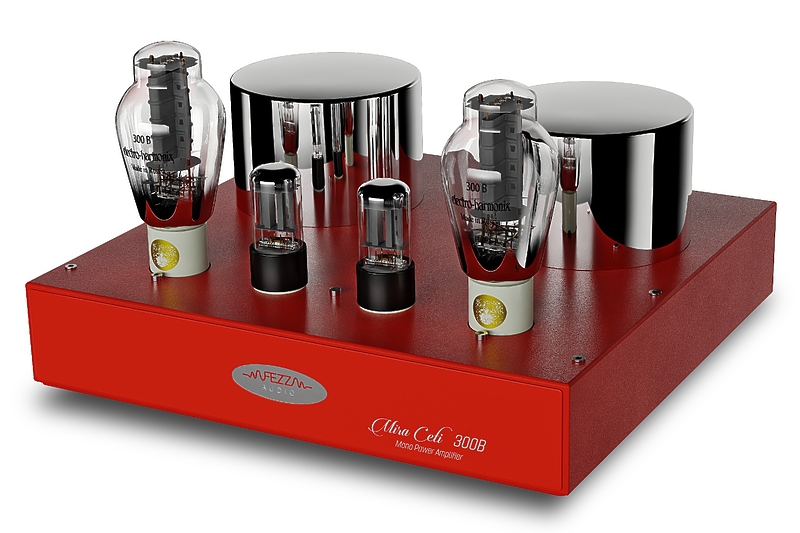 Ламповый усилитель мощности Fezz Audio Mira Ceti 300b mono Burning red артикул 306637Si-1 в интернет-магазине «HiFiRussia»