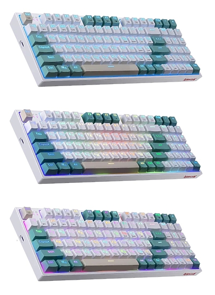 Игровая беспроводная клавиатура Redragon VEIGAR бело-голубая артикул 324017Si-1 фото 5