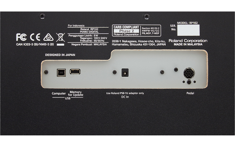 Клавишный инструмент Roland RP102-BK (дубль) артикул 180188Si-1 фото 5