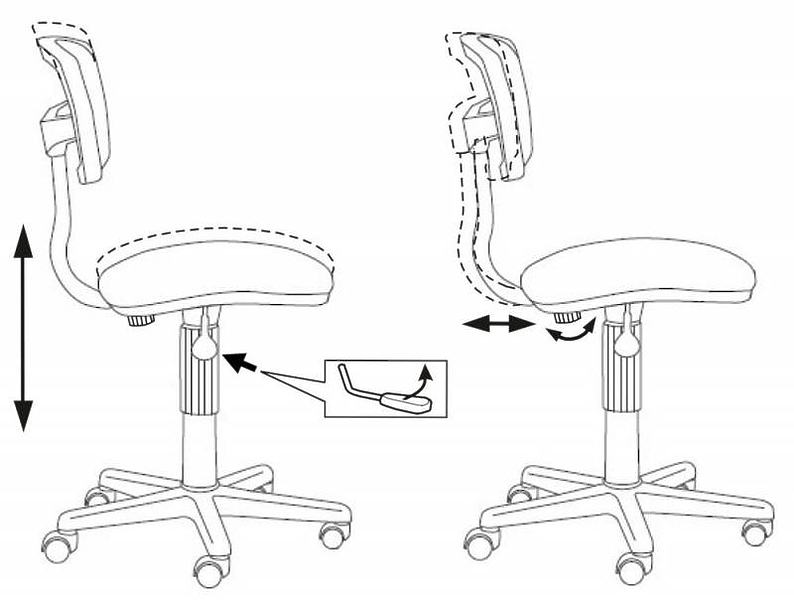 Кресло Бюрократ CH-299/G/15-48 (Office chair CH-299NX grey seatgrey 15-48 mesh/fabric cross plastic) артикул 263512Si-1 фото 6