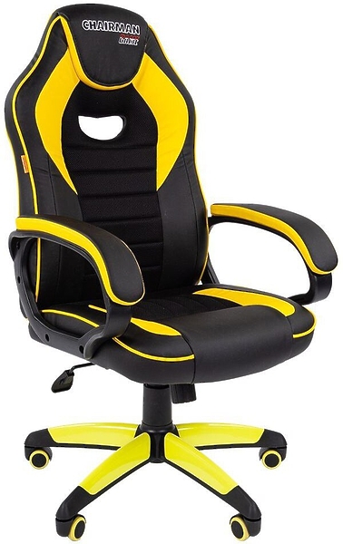 Кресло игровое Chairman game 16 00-07028514 Black/Yellow артикул 269948Si-1