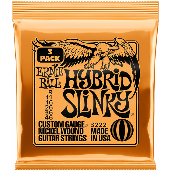 Струны для электрогитары Ernie Ball 3222 Nickel Wound Hybrid Slinky артикул 291387Si-1