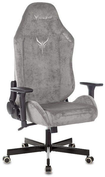 Кресло Knight N1 GREY (Game chair Knight N1 Fabric grey Light-19 headrest cross metal) артикул 263338Si-1 фото 3