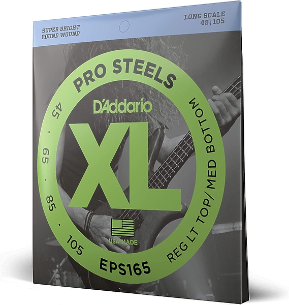 Струны D'Addario EPS165 PROSTEELS BASS CUSTOM LIGHT 45-105. артикул 274014Si-1