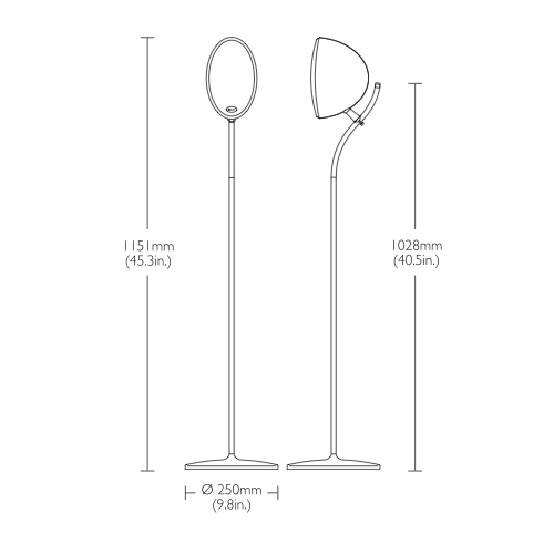Подставка под акустику KEF E301 Floor Stand white артикул 102220Si-1 фото 4