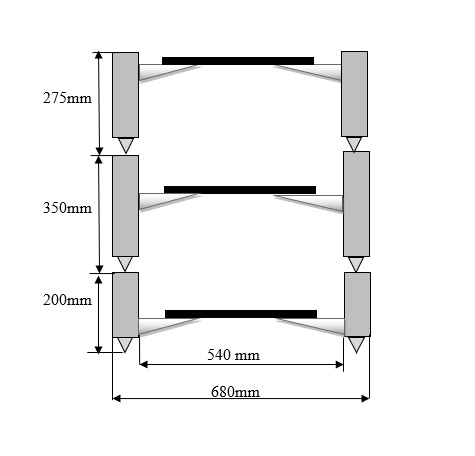 Стойка под Hi-Fi компоненты Solid Tech Hybrid Wood 3 Top (200x275x350 mm) Walnut/Concrete артикул 251356Si-1 фото 3