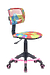 Кресло Бюрократ CH-299-F/ABSTRACT (Children chair CH-299-F multicolor абстракция mesh/fabric cross plastic footrest)