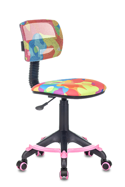 Кресло Бюрократ CH-299-F/ABSTRACT (Children chair CH-299-F multicolor абстракция mesh/fabric cross plastic footrest) артикул 263431Si-1
